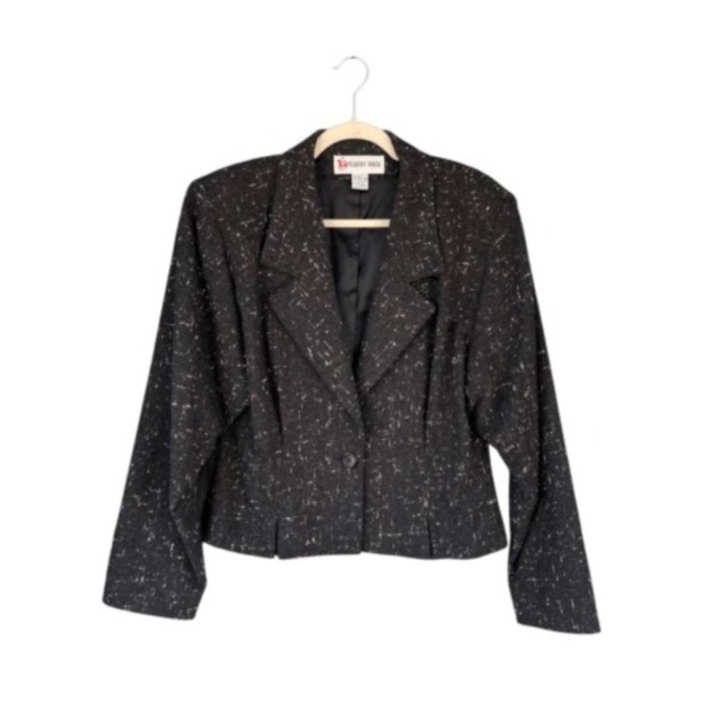 T1 Peabody House Blazer Jacket Tweed Career Wear‎ Business Casual